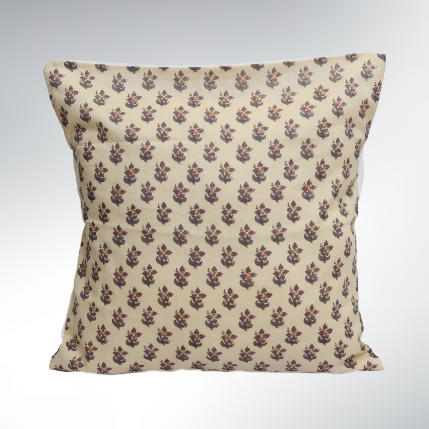 Housse de coussin Coton – 40×40 Blue & Terra Booti