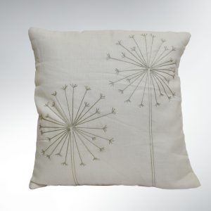 Housse de coussin  Brodé – 40×40  Bohème Lignes Dorées