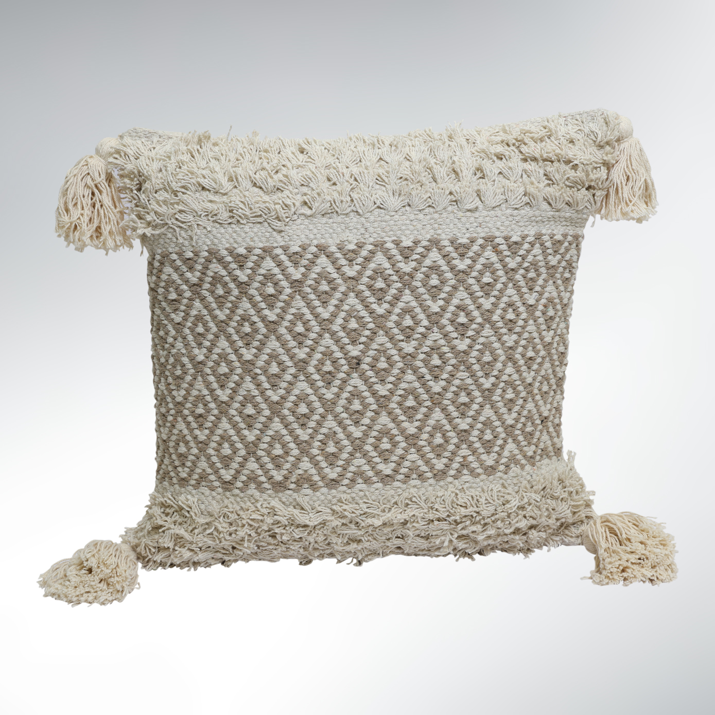 Housse de coussin Macramé – 40×40 Cocon Éclat Automn