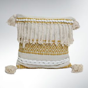 Housse de coussin  Macramé – 40×40  Cocon Soleil Automn