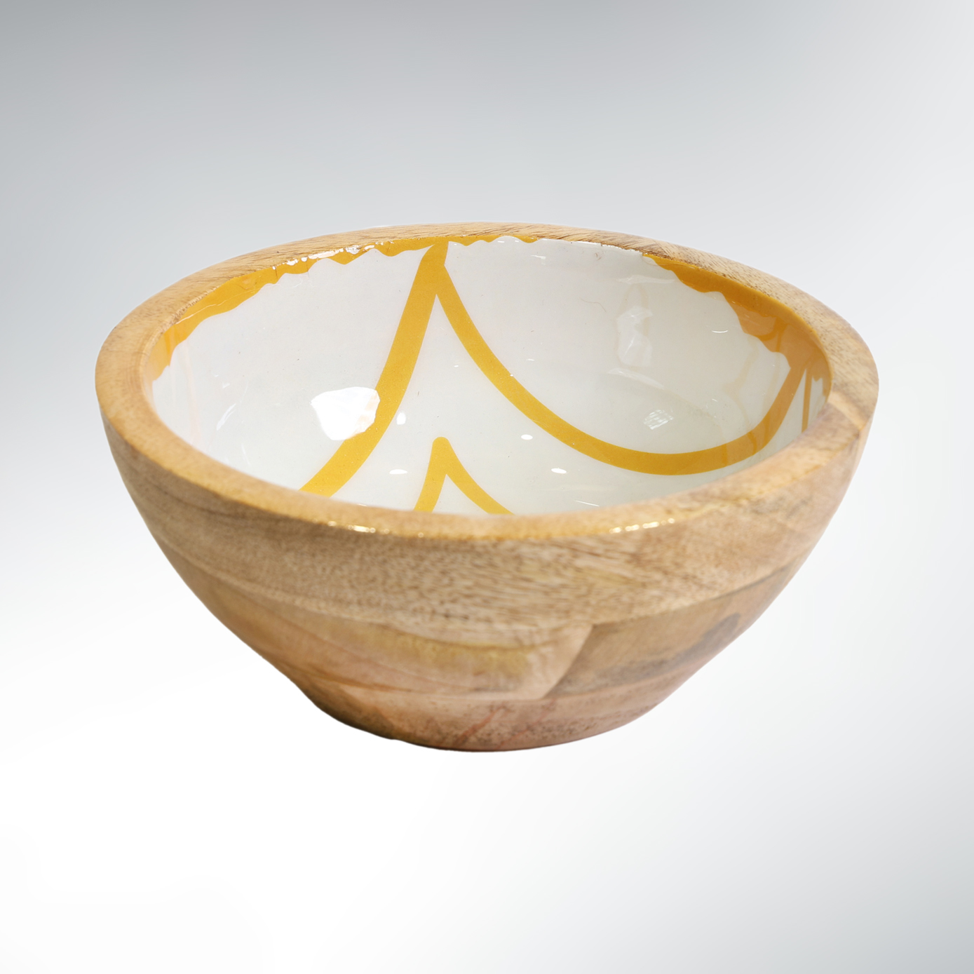 Bol – Mango Wood Bois & Résine – 18×7 Ligna Étoile Dorée