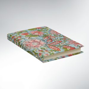 Carnet Voyageur à Fleurs Papier naturel – Tissu Azur Nomad Notebook