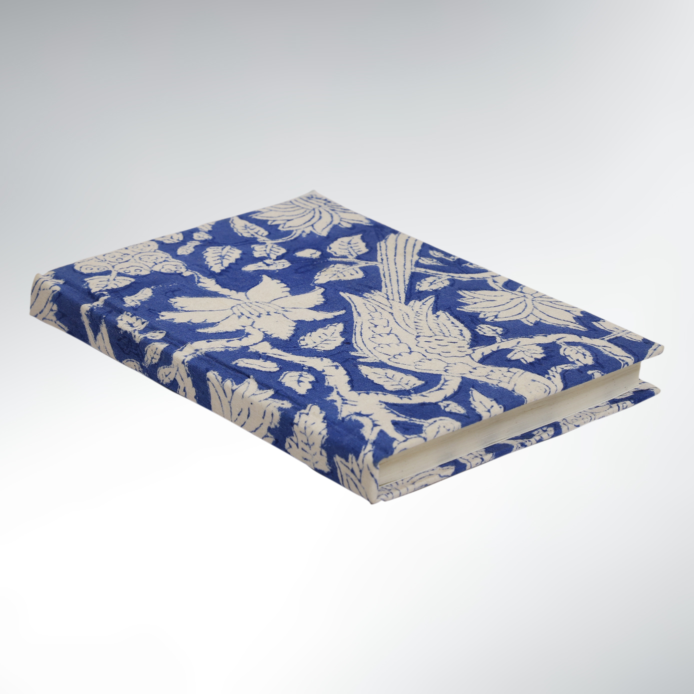 Carnet Voyageur à Fleurs Papier naturel – Tissu Blue Nomad Notebook