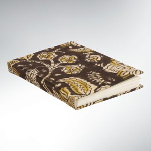 Carnet Voyageur à Fleurs Papier naturel – Tissu Brown Nomad Notebook