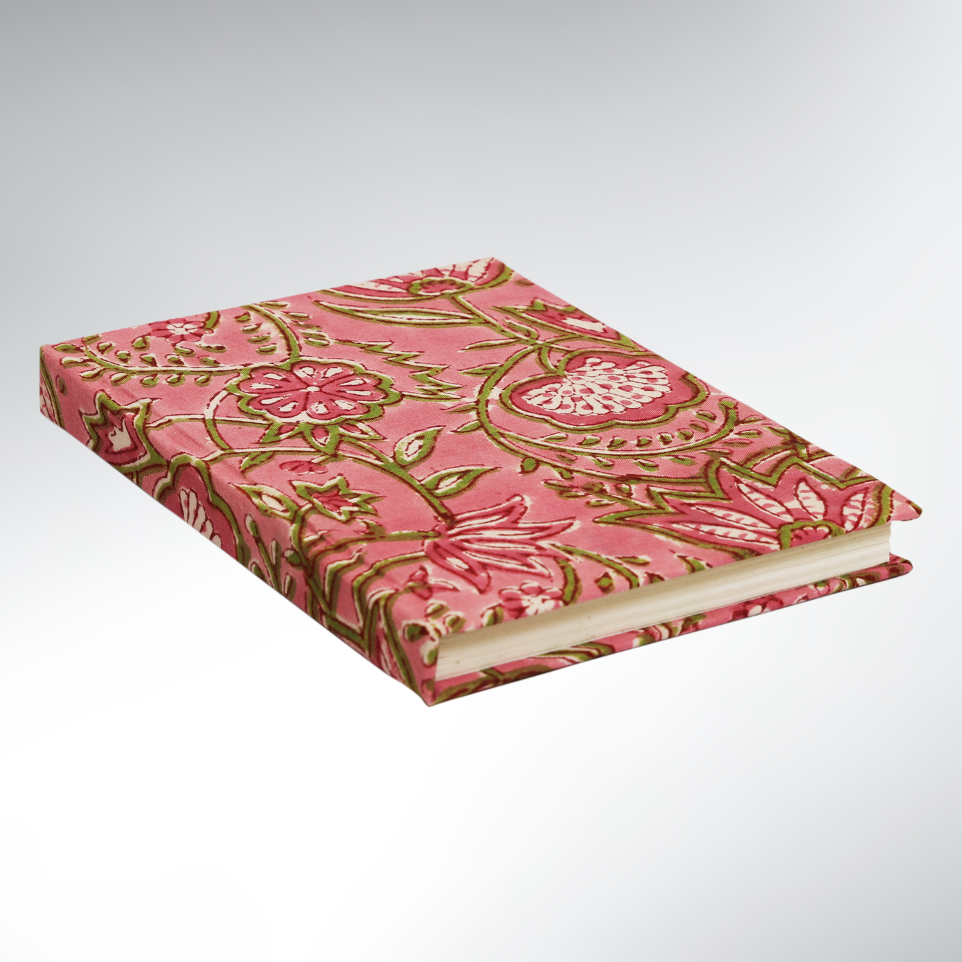 Carnet Voyageur à Fleurs Papier naturel – Tissu Pink Nomad Notebook