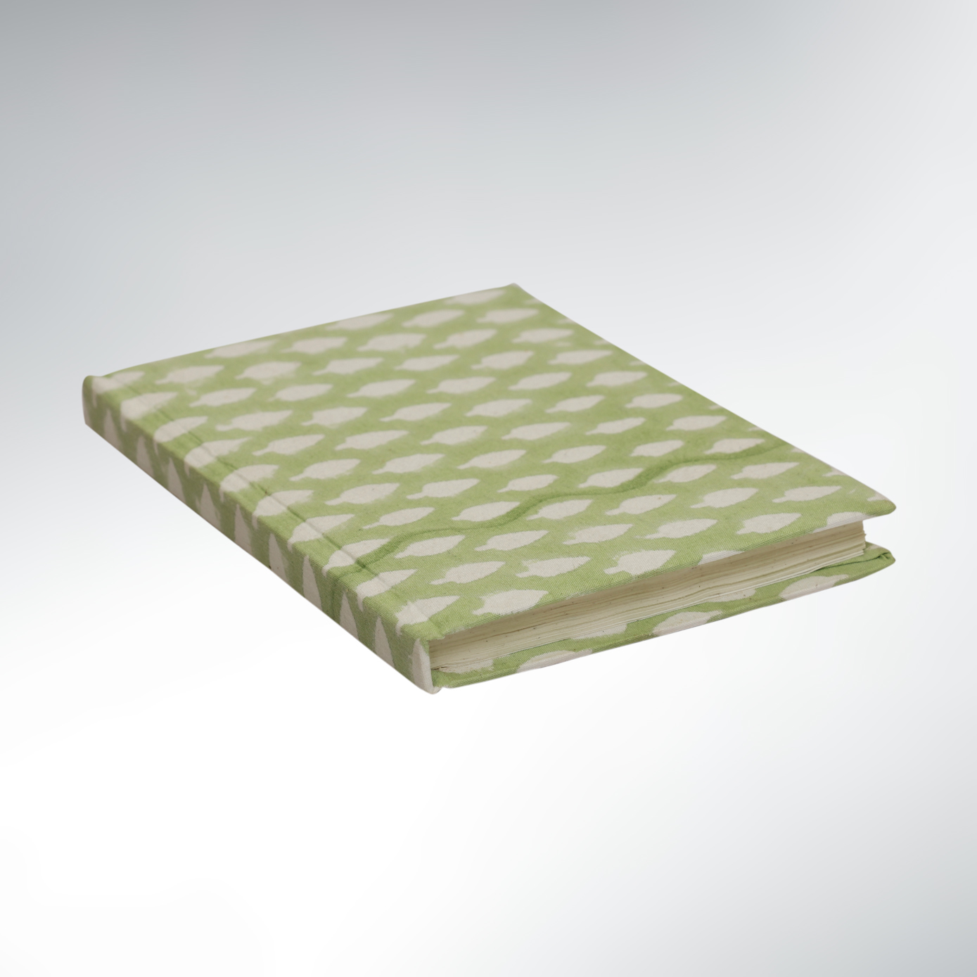 Carnet Voyageur à Motifs Papier naturel – Tissu Vert Nomad Notebook