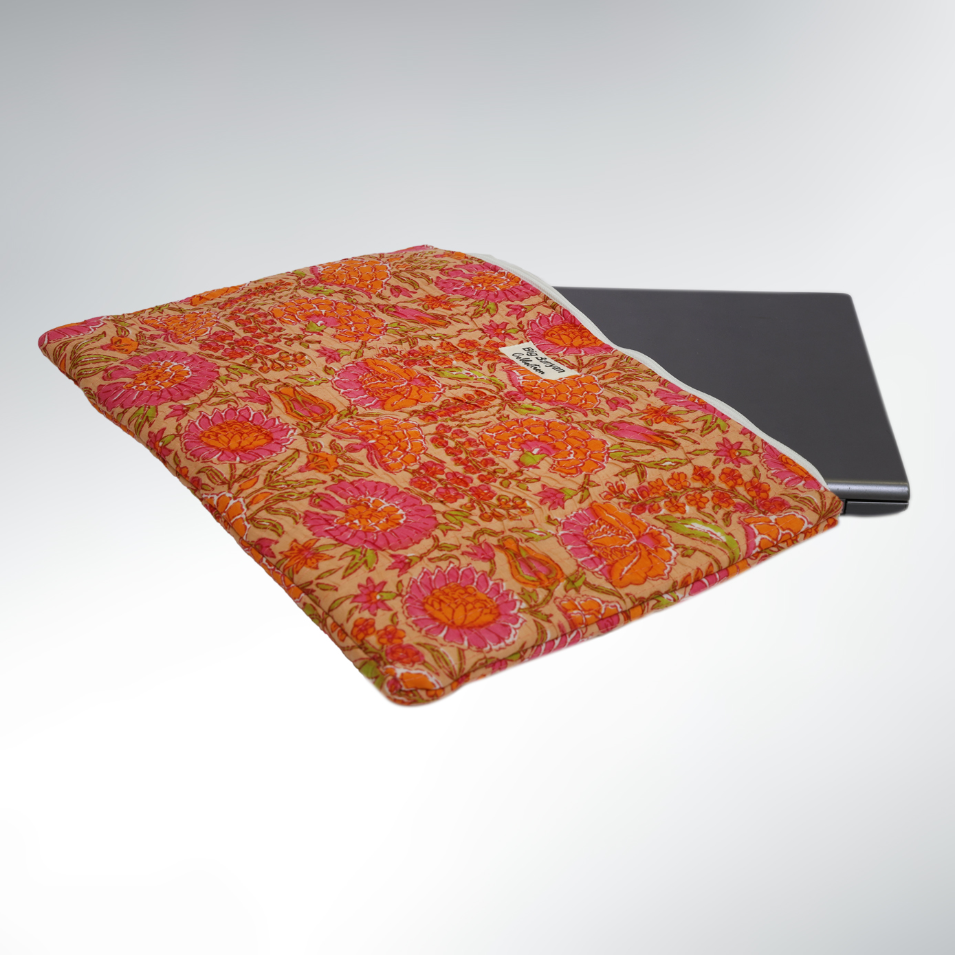 Carnet Voyageur à Fleurs Papier Maché – Tissu Yellow Nomad Notebook