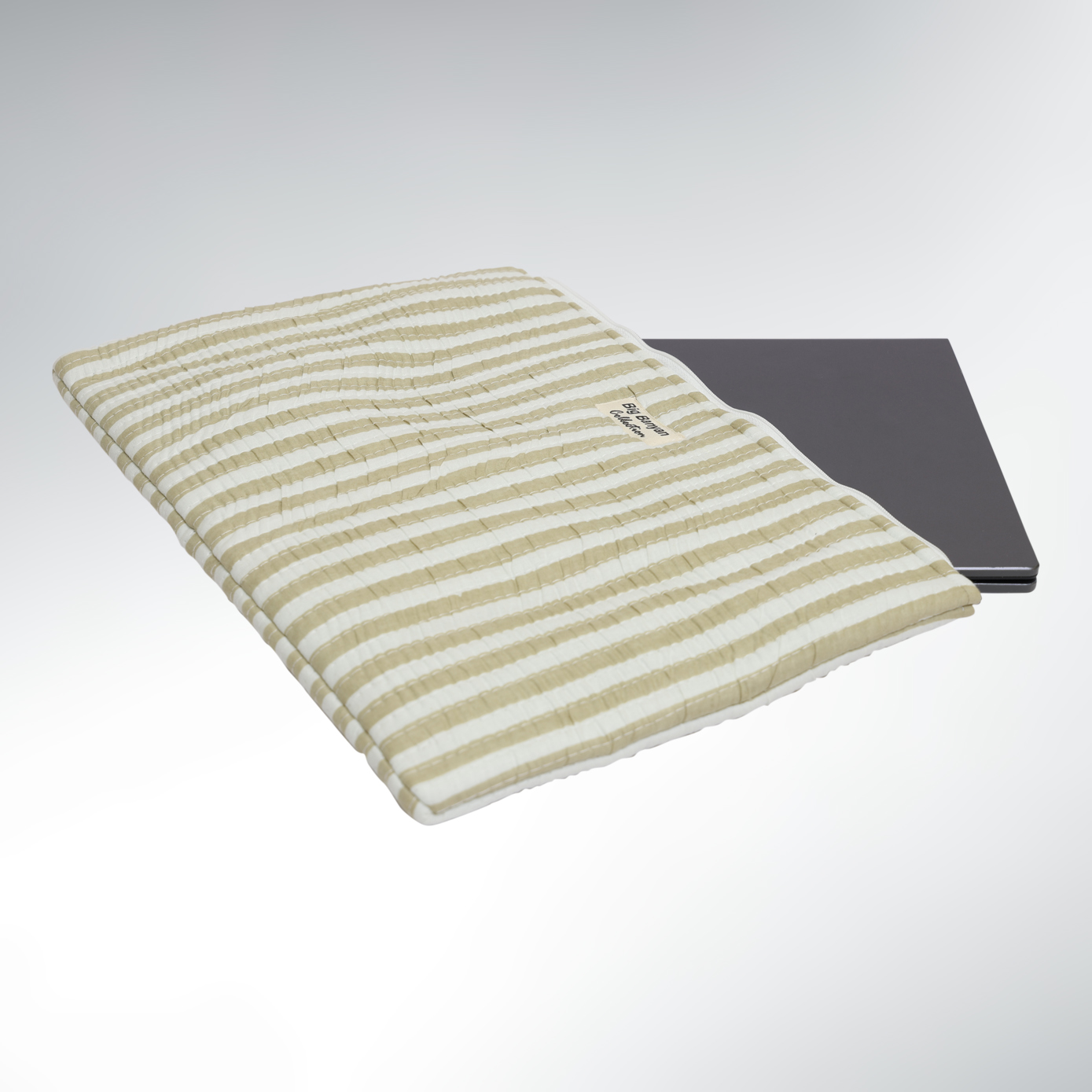 Miti Pochette à Rayures Coton – S/M/L/Set Green IndiVibe Sleeve