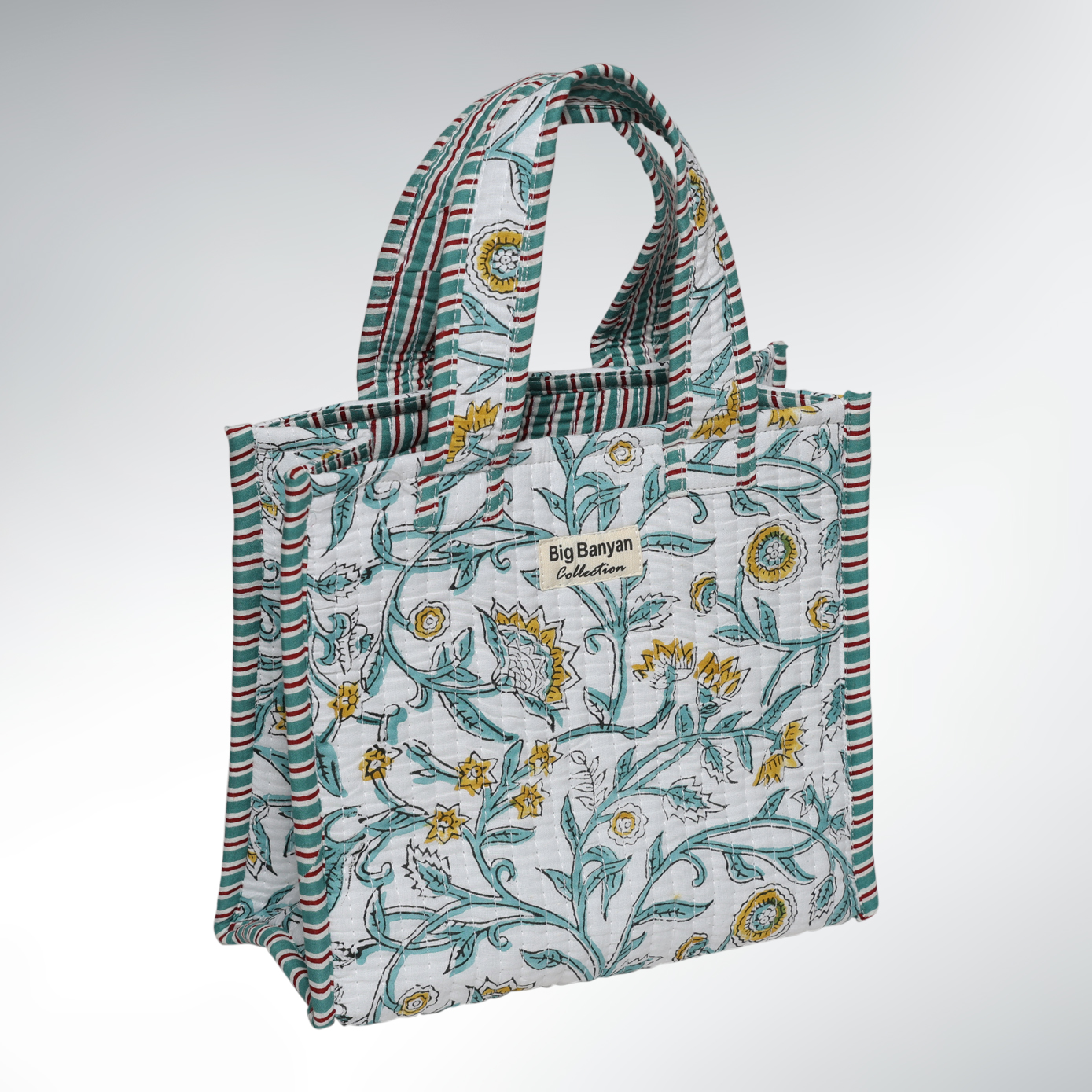 Mini Tote Bag Matelassé  Coton – 25×30 Nomad Bag Jaune