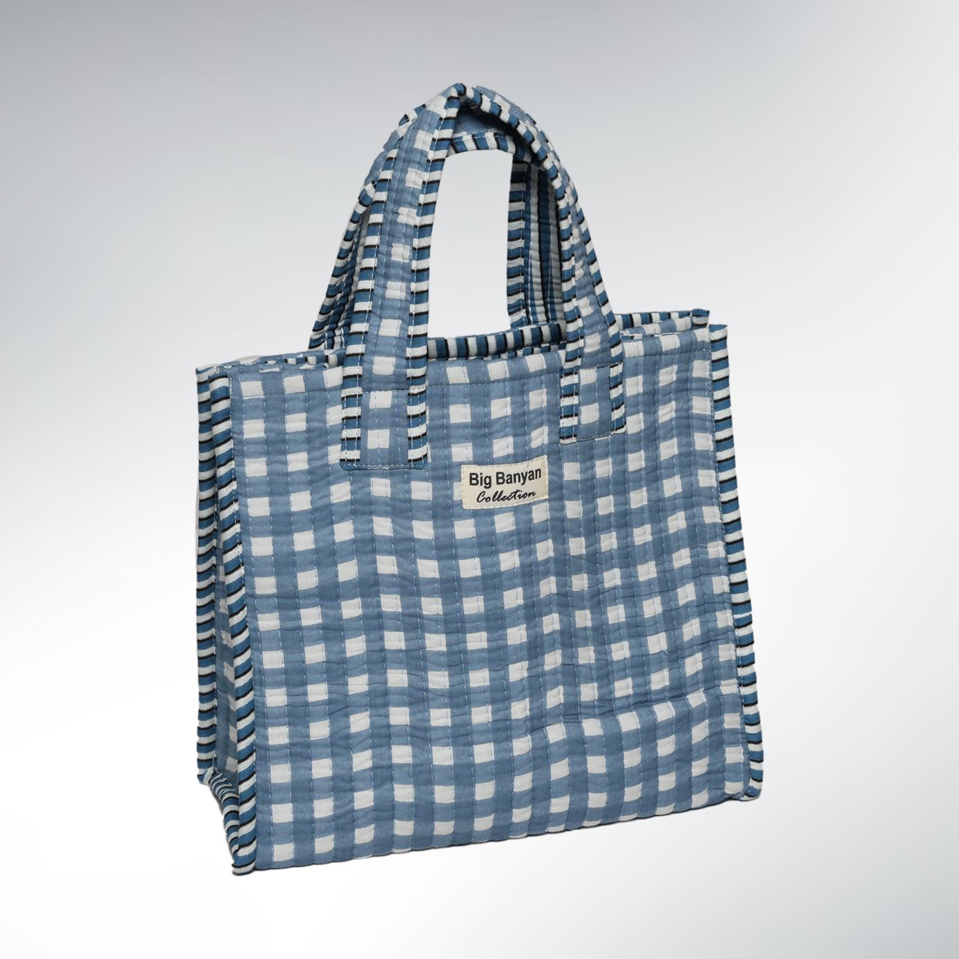 Mini Tote Bag Matelassé  Coton – 25×30 Nomad Bag Vichy