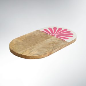 Planche à Découper Bois & Résine – 35×20 Ligna Rose Petals