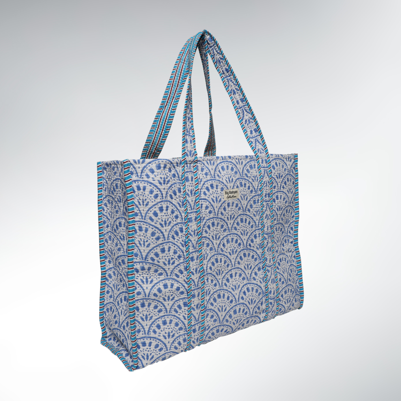 Grand Tote Bag Matelassé  Coton – 43×35 Indi Nomad Bag