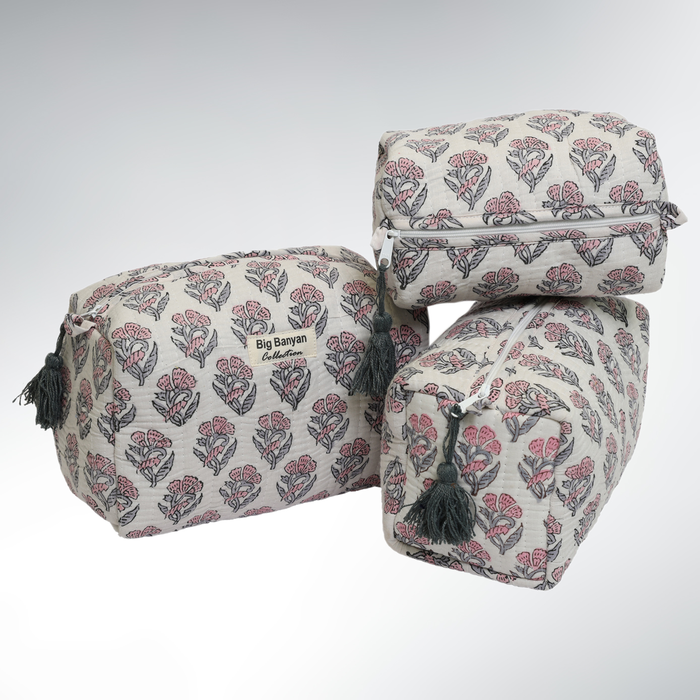 Miti Trousse à Fleurs Coton – S/M/L/Set Roses IndiVibe Organizer