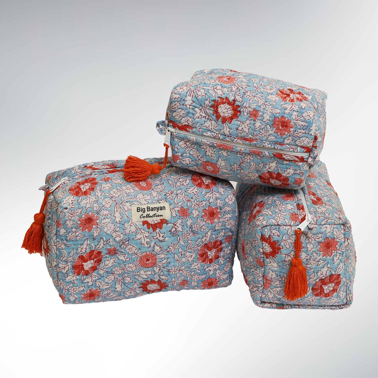 Miti Trousse à Fleurs Coton – S/M/L/Set Red IndiVibe Organizer