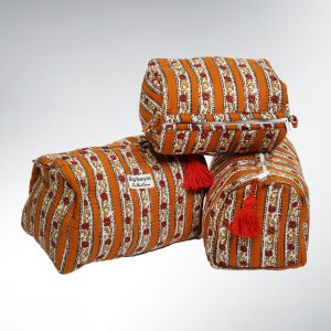 Miti Trousse à Rayures Coton – S/M/L/Set Terra IndiVibe Organizer