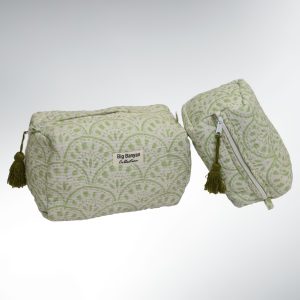 Miti Trousse à Motifs Coton – S/M/L/Set Green IndiVibe Organizer